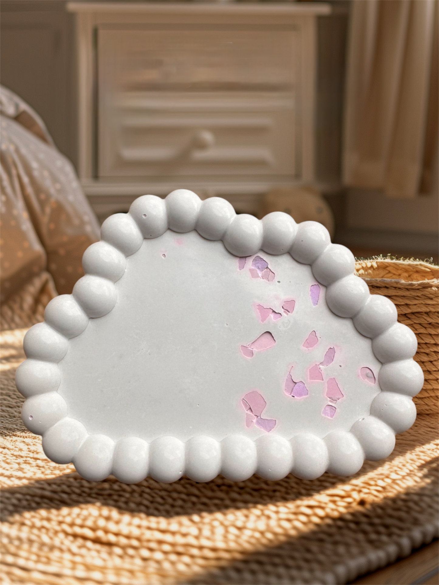 Plateau Boules Blanc & rose